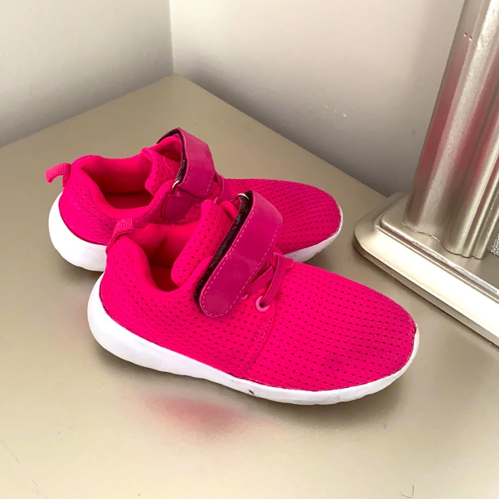Pink and white comfortable sneakers